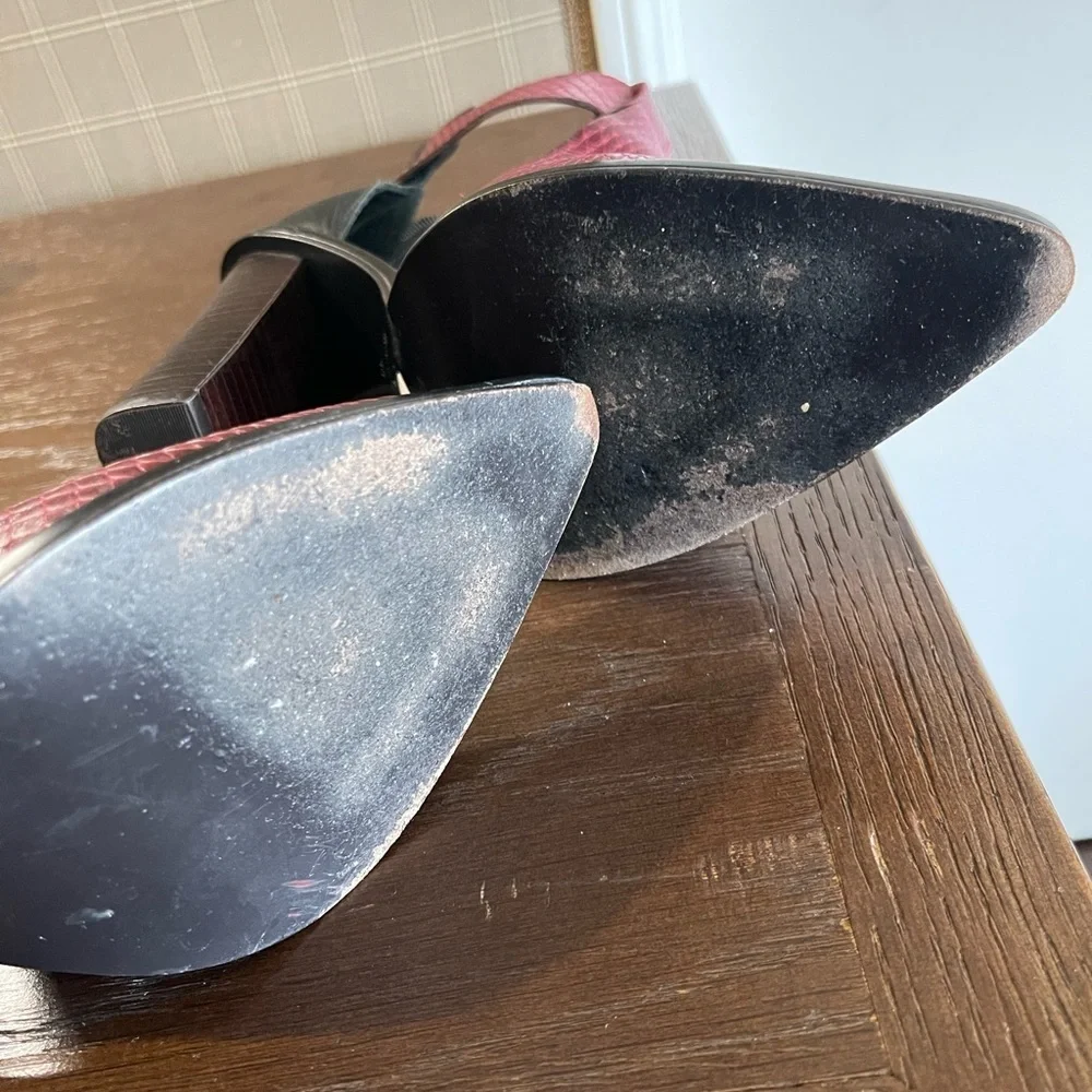Tibi Burgundy and Black Cutout Booties, size 38